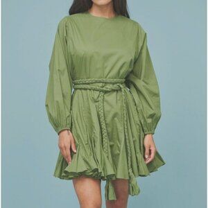 Rhode Resort Ella Mini Swing Dress in Light Green Size XS Vacation Resortwear
